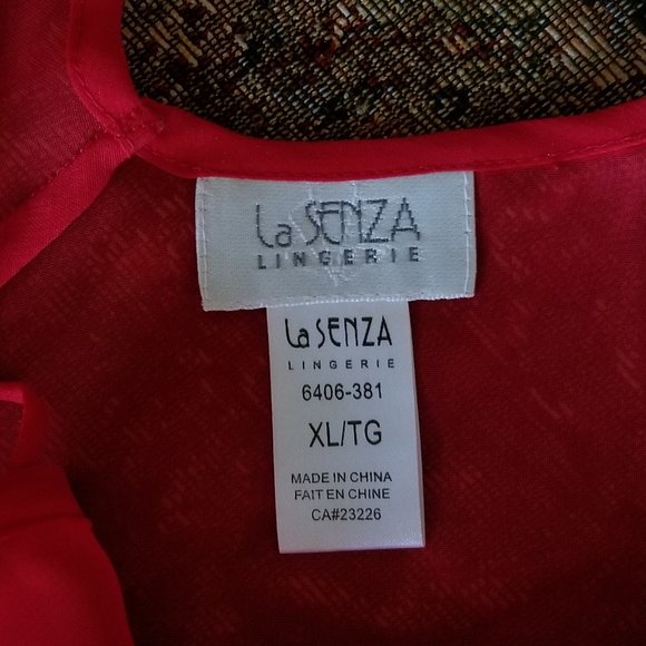 Vintage, sexy red w sparkles, short, chemise lingerie, nightdress, XL, La Senza - Picture 4 of 6